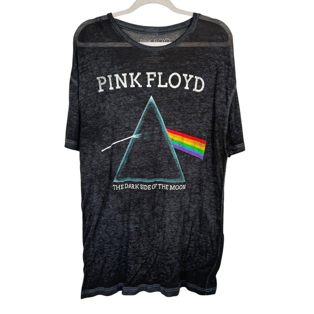 Pink Floyd Dark Side of the Moon Prism Burnout Graphic Tee Black XL - Picture 2 of 11